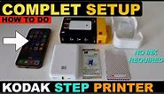 Kodak Step Printer Setup, Unboxing, Load Photo Paper, Connect To Smart-Phone, Print Quality Review.