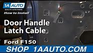 How To Replace Rear Door Handle Latch Cable 04-08 Ford F150