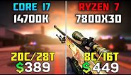 Core i7 14700K vs Ryzen 7 7800x3D