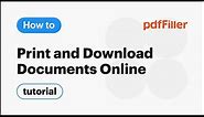 How to Print and Download your Documents Online