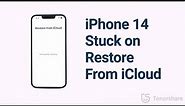 New iPhone 14 Stuck on Restore From iCloud