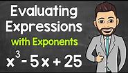 Evaluating Algebraic Expressions with Exponents | Math with Mr. J