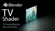 Blender: How to make an image/video look like a TV screen that actually emits light!