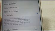 Apple iPhone 7/7plus How to change camera setting to record 4K UHD video 2160P resolution