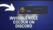 Invisible Role Colour On Discord | Itz Gold