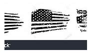 Black White American Flag Grunge Style Stock Vector (Royalty Free) 1979543336 | Shutterstock