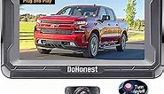 Backup Camera Easy Setup Plug-Play - HD 1080P Auto Color Night Vision Car Truck Rear View Monitor Kit for SUV Pickup Sedan No Delay 150° Wide View DIY Guide Lines Waterproof - DoHonest S01