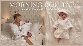 NEWBORN MORNING ROUTINE | realistic morning with my newborn baby 👶🏼