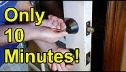 How to replace a deadbolt door lock in 10 minutes. Easy install!