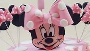 OUT OF THIS WORLD Minnie Mouse Face Cake Topper - How To Make Minnie Mouse For a Cake