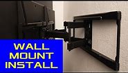 Onn Full Motion TV Wall Mount Installation - 50"-86" size TVs