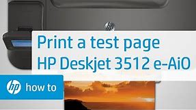 Printing a Test Page | HP Deskjet 3512 e-All-in-One Printer | HP
