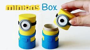 DIY crafts: MINIONS BOX from cardboard tube - Innova Crafts