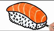 How to Draw Sushi Nigirizushi | Easy Food Drawing Tutorial