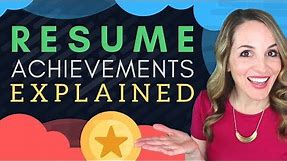 Resume Achievements - How To Write Achievements In Resume