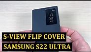 UNBOXING Smart Clear View Cover for Samsung Galaxy S22 Ultra (S-View Flip Cover)