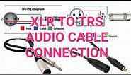 XLR TO TRS AUDIO CABLE CONNECTION DIAGRAM
