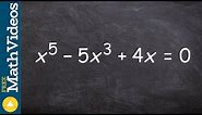 How to find the roots of a polynomials by factoring