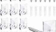 22 Sets of Mirror Holder Clips Kit，Crystal Clear Plastic Mirror Clip, Mirror Holder Clips Glass Retainer Clips Kit，Mirror Hanging kit with Screws and Fixed Mirror Box Door (Classic Style)