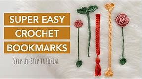 Five EASY Crochet Bookmark Tutorials ✨For Beginners!✨
