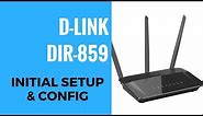 D-LINK AC1750 DIR-859 Initial Setup And Config