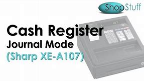 Sharp XE-A107 Cash Register Instructions: How to set the printer to journal mode
