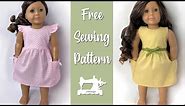 How to sew a Dress for 18 inch doll - American Girl - FREE Pattern