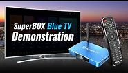 SuperBOX S5 Max Blue TV Demonstration