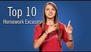 Jennxpenn's Top 10 Homework Excuses