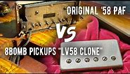 "Patent Applied For" original pickup VS 8Bomb pickups LV58 clone comparison [8BombCustom]