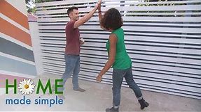 How to Build a Slatted Outdoor Privacy Screen | Home Made Simple | Oprah Winfrey Network