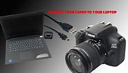 How to connect canon eos 4000D camera to laptop for live view shoot | Canon T100 to laptop via USB.