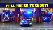 [FULL HOUSE RESPONSE] - London Fire Brigade | Various Fire Stations, EMS & Police responding!