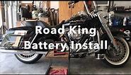 Harley Davidson Road King battery install