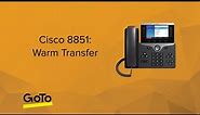 Cisco 8851: Warm Transfer