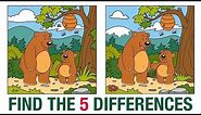 Find The 5 Differences | Best Spot The Difference Game | Fun Puzzles For Kids | Mango Kids