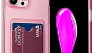 Case for iPhone Xs Max Pink Cute Phone Case Soft TPU Wallet Case Slim Bag Cover Shockproof with Card Slot Holder