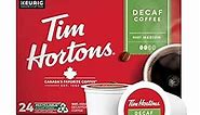 Tim Hortons Decaf, Medium Roast Coffee, Single-Serve K-Cup Pods Compatible with Keurig Brewers, 24ct K-Cups