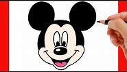 HOW TO DRAW MICKEY MOUSE EASY STEP BY STEP