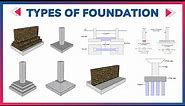 Types of footing or Foundation | Building construction base foundation types |