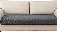 Eismodra Couch Cover,Sectional Couch Covers,Sofa Covers for 3 Cushion Couch,Anti-Slip Sofa Slipcovers for Dogs Cats Kids Loveseat Recliner L Shaped Armrest Backrest,Dark Gray 36''x63''(Only 1 Piece)
