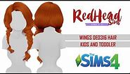 THE SIMS 4 CC - HAIR - WINGS OE0316 KIDS AND TODDLERS