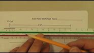 How to use a Scale Ruler to read measurements, plus a practice worksheet