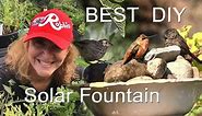How to Make the EASY CHEAP Hummingbird Bird Bath DIY Solar Water Fountain $1 Nature for Garden