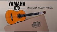 Yamaha c70 demo classical guitar unboxing review