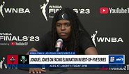 Sandy Brondello and Jonquel Jones talk about the Liberty facing elimination in game 3 of the WNBA Finals