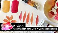Watercolor Mixing with Sennelier + MGraham: Quinacridone Gold and Quinacridone Rose