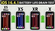 iOS 16.4.1 Battery Life Drain Test - iPhone XS Max vs iPhone XS vs iPhone XR vs X Battery Test 2023