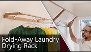 Drying Racks for Laundry Room & Mudroom | DIY Wall Mounted Folding Clothes Hanger