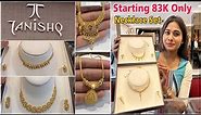 Tanishq Latest Gold Necklace Set Designs Starts At 83K| Lightweight 22Kt Gold Necklace Set Tanishq|